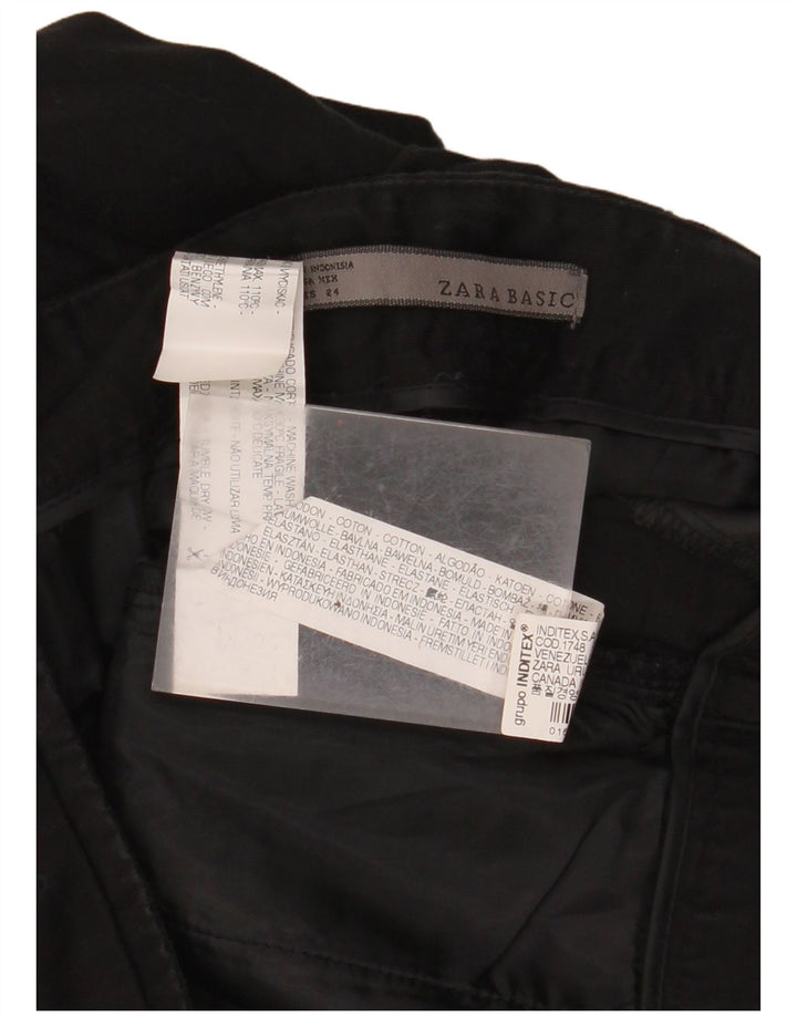 ZARA Γυναικείο σορτς Chino EU 34 2XS W24 Μαύρο βαμβακερό