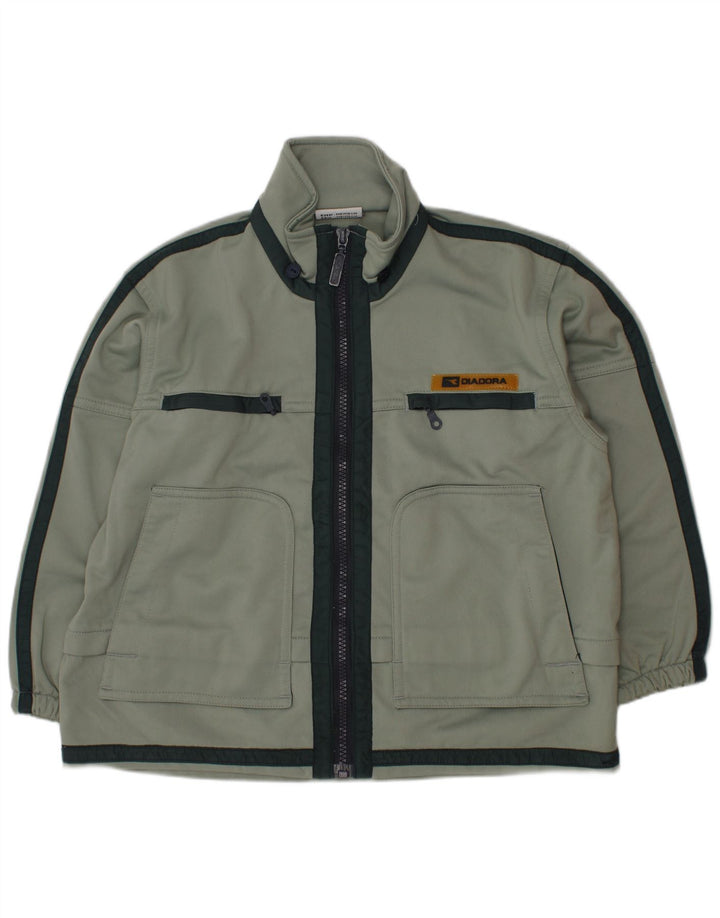 DIADORA Αθλητική φόρμα για αγόρια Top Jacket 5-6 Years Green Colourblock Polyester