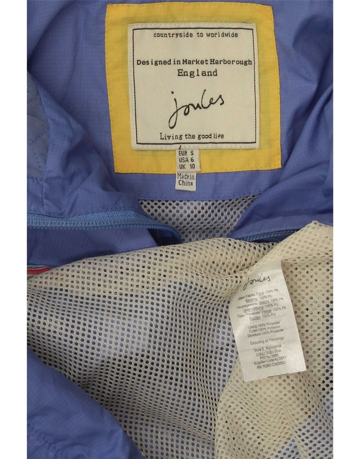 Joules Γυναικείο μπουφάν βροχής με κουκούλα UK 10 Small Blue Polyester