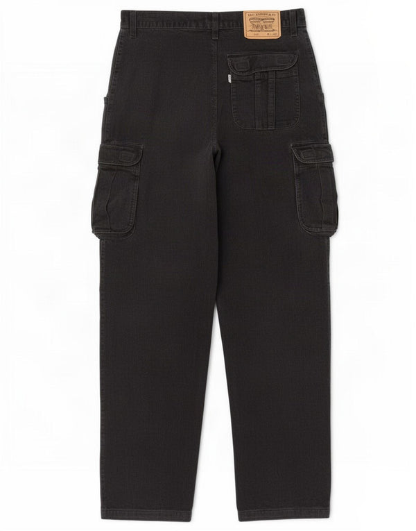 Levi's Mens 464 Straight Cargo Corduroy Παντελόνι W34 L34 Μαύρο
