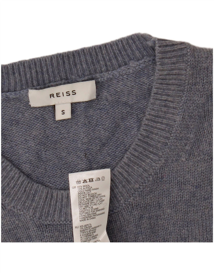 Ανδρικό πουλόβερ Reiss Crew Neck Jumper Μικρό Μπλε Μαλλί