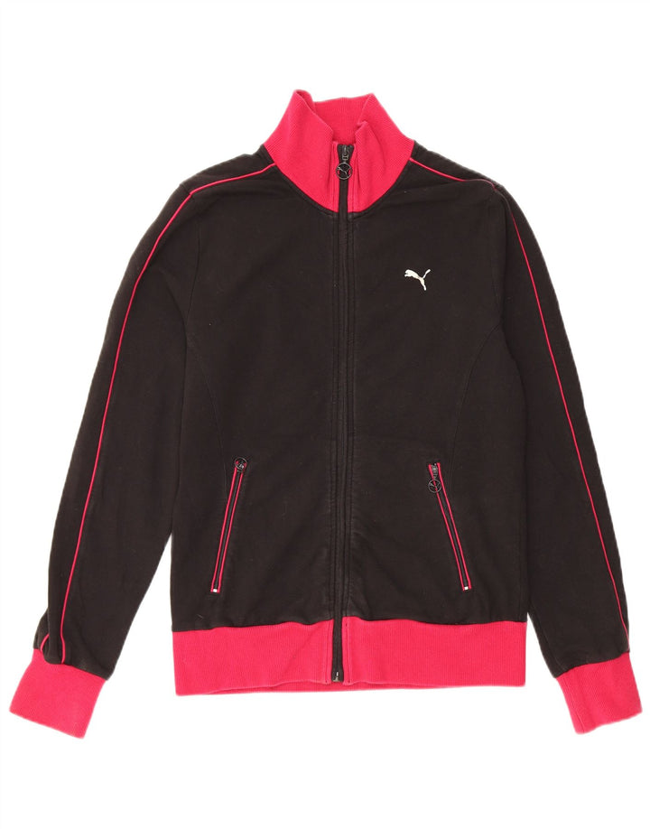 Γυναικεία αθλητική φόρμα PUMA Top Jacket UK 12 Medium Black Colourblock Cotton