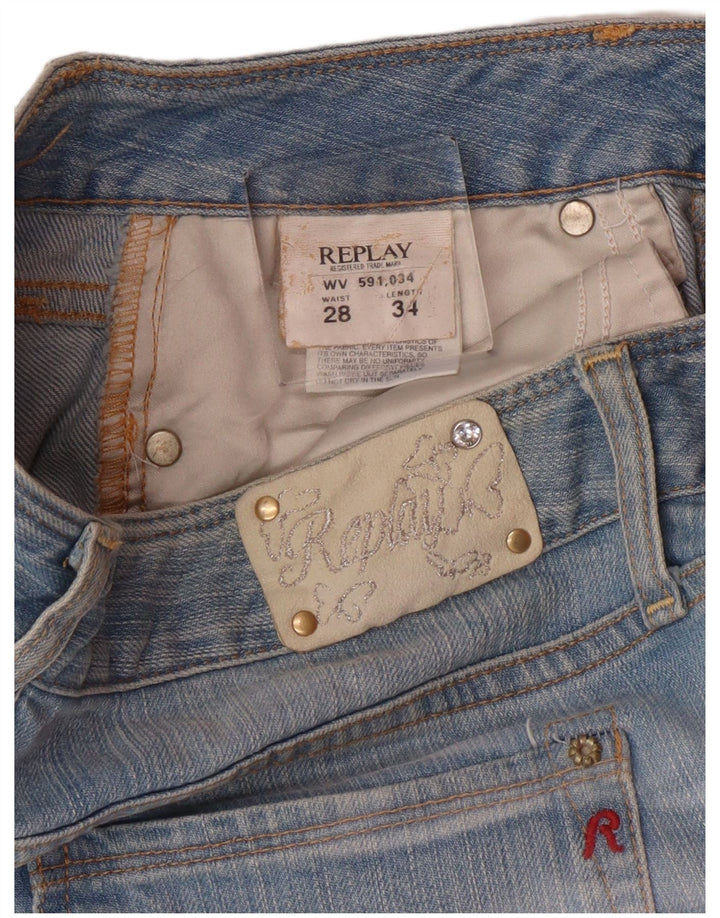 Replay Γυναικείο Slim Jeans W28 L34 Μπλε Βαμβακερό