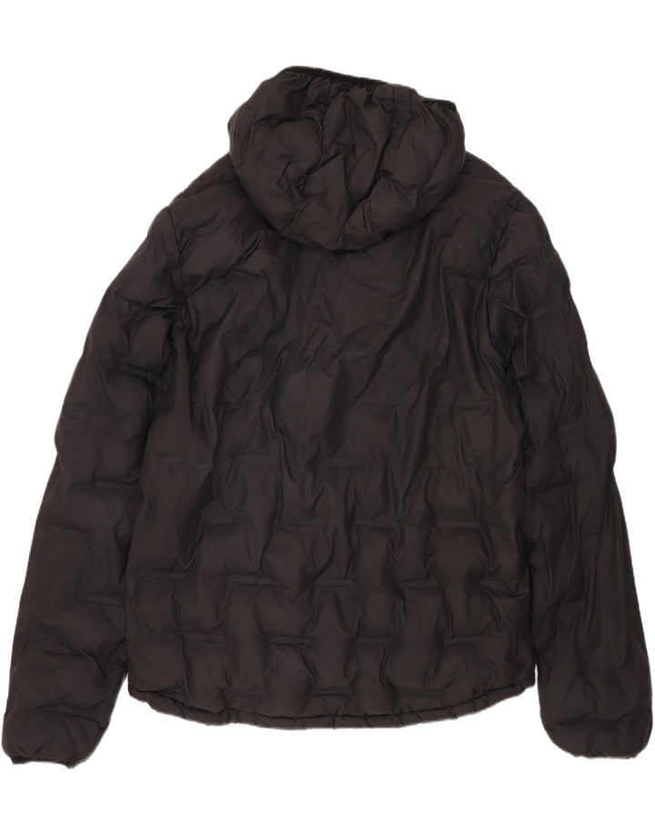 Superdry Ανδρικό μπουφάν με κουκούλα UK 40 μεγάλο μαύρο πολυεστέρα