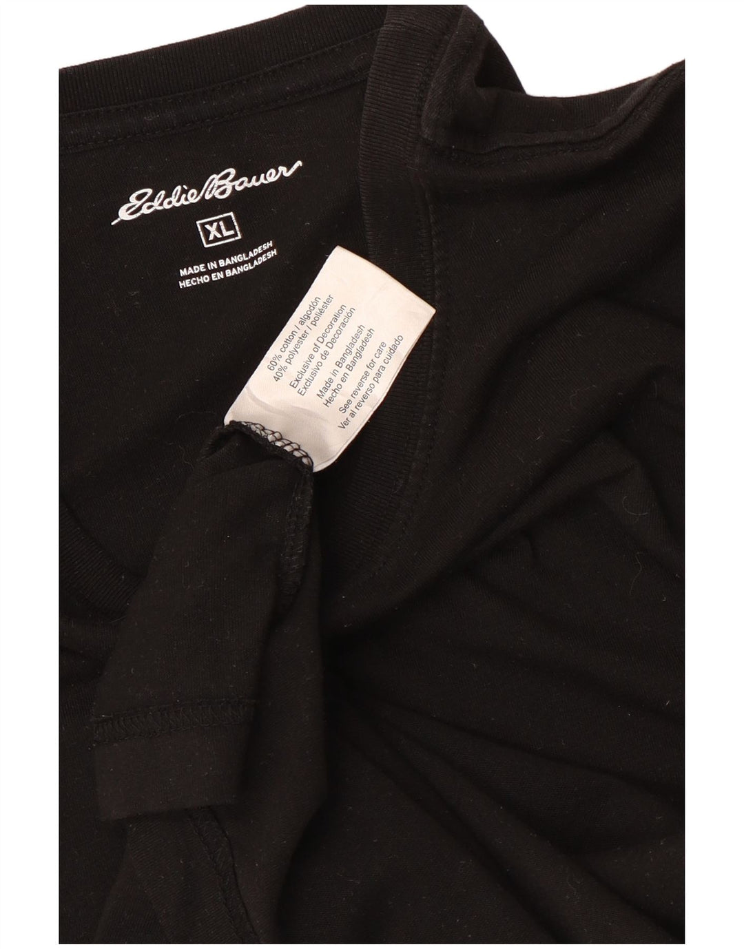 Eddie Bauer Ανδρικό T-Shirt Top XL Μαύρο βαμβακερό