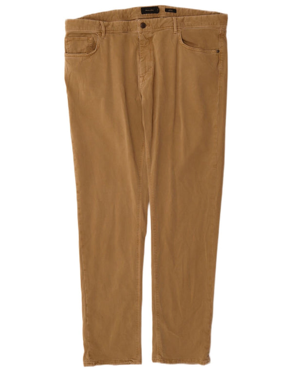 Massimo Dutti Ανδρικό Slim Fit Casual Παντελόνι EU 50 2XL W40 L32 Μπεζ βαμβακερό