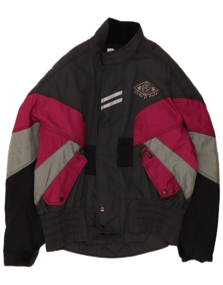 Held Mens Racer Jacket UK 40 Large Grey Colourblock Polyamide
