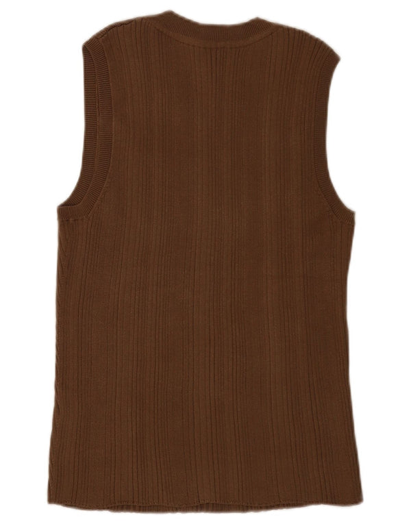 Γυναικείο γιλέκο Hugo Boss UK 18 XL καφέ βισκόζη