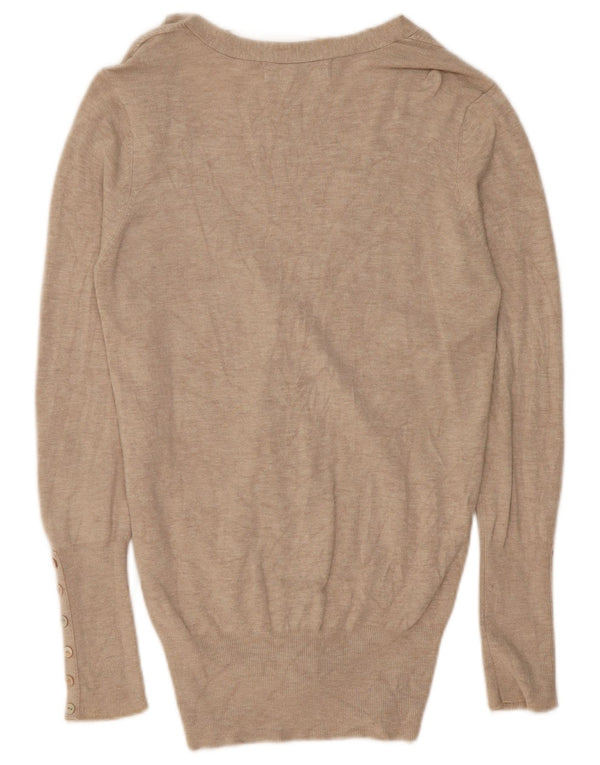 Zara Γυναικεία Ζακέτα UK 12 Medium Beige Rayon