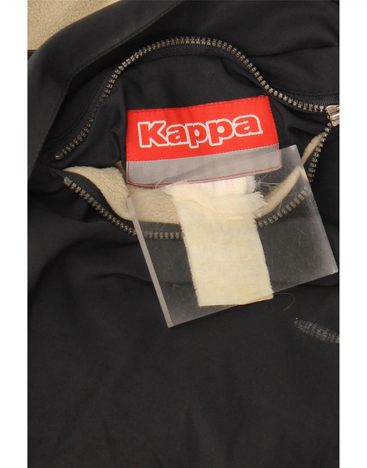 KAPPA Mens Hooded Reversible Jacket UK 42 XL Black