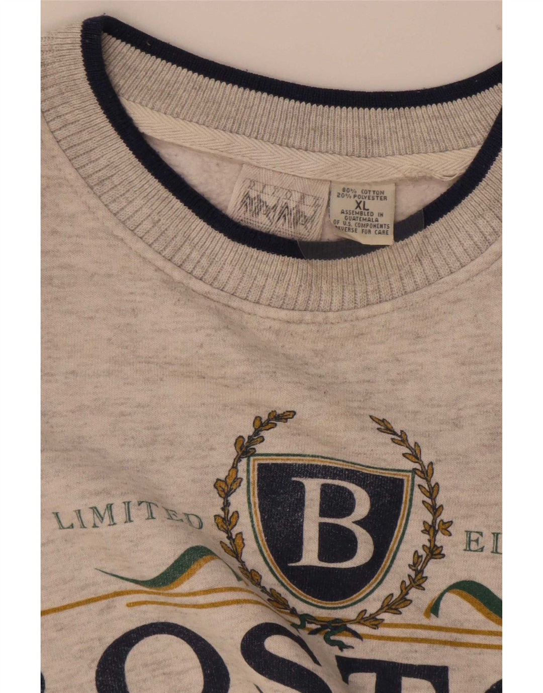 Ανδρικό γραφικό φούτερ Boston Jumper XL Γκρι βαμβακερό