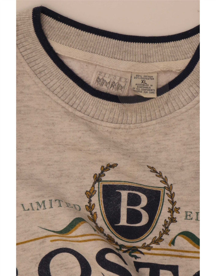 Ανδρικό γραφικό φούτερ Boston Jumper XL Γκρι βαμβακερό