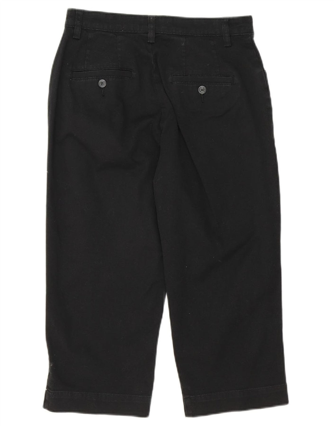 LEE Womens Straight Capri Trousers US 6 Medium W28 L19 Black Cotton