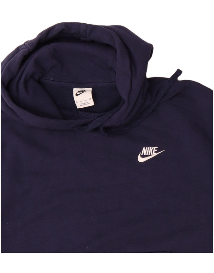 Ανδρικό μπλουζάκι με κουκούλα Nike, βαμβακερό μπλε ναυτικό