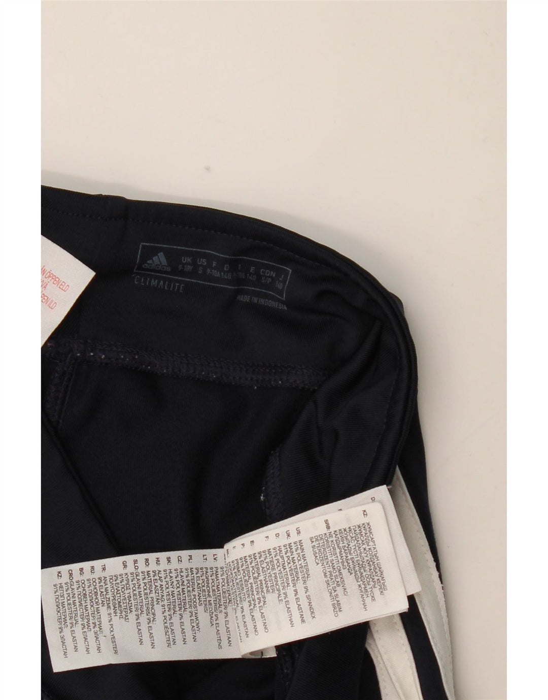 Κολάν ADIDAS Girls Climalite 9-10 ετών Navy Blue Polyester