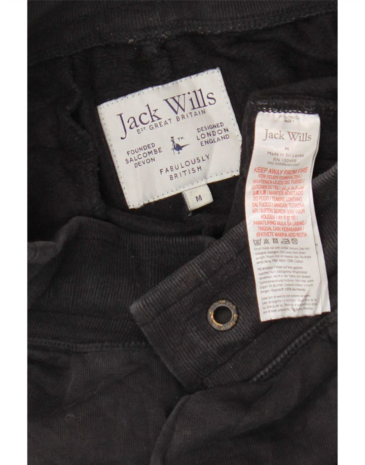 Jack Wills Ανδρική φόρμα αθλητικής γραφικής φόρμας Joggers μεσαίο μαύρο βαμβακερό