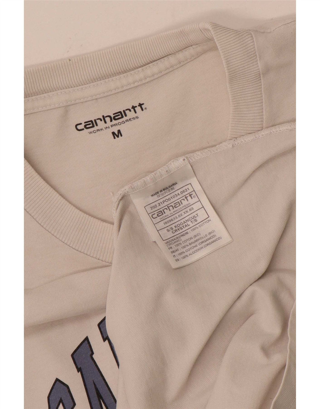 Ανδρικό γραφικό T-Shirt Carhartt Μπλουζάκι μεσαίο λευκό βαμβακερό