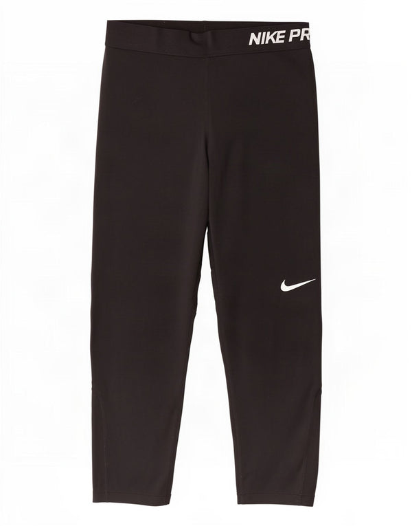 Γυναικεία Nike Dri Fit Graphic Capri κολάν UK 10 Small Black