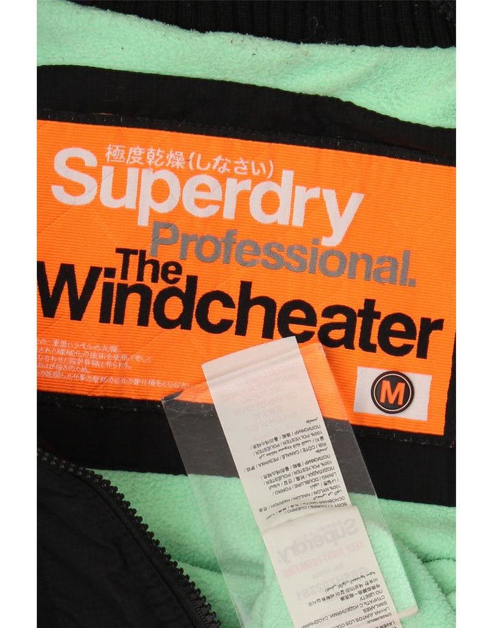 SUPERDRY Womens The Windcheater Windbreaker Jacket UK 14 Medium Black