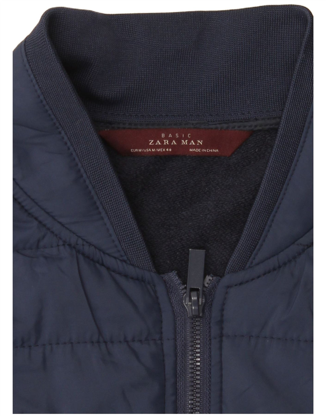 ZARA Ανδρικό padded Gilet UK 38 Medium Navy Blue