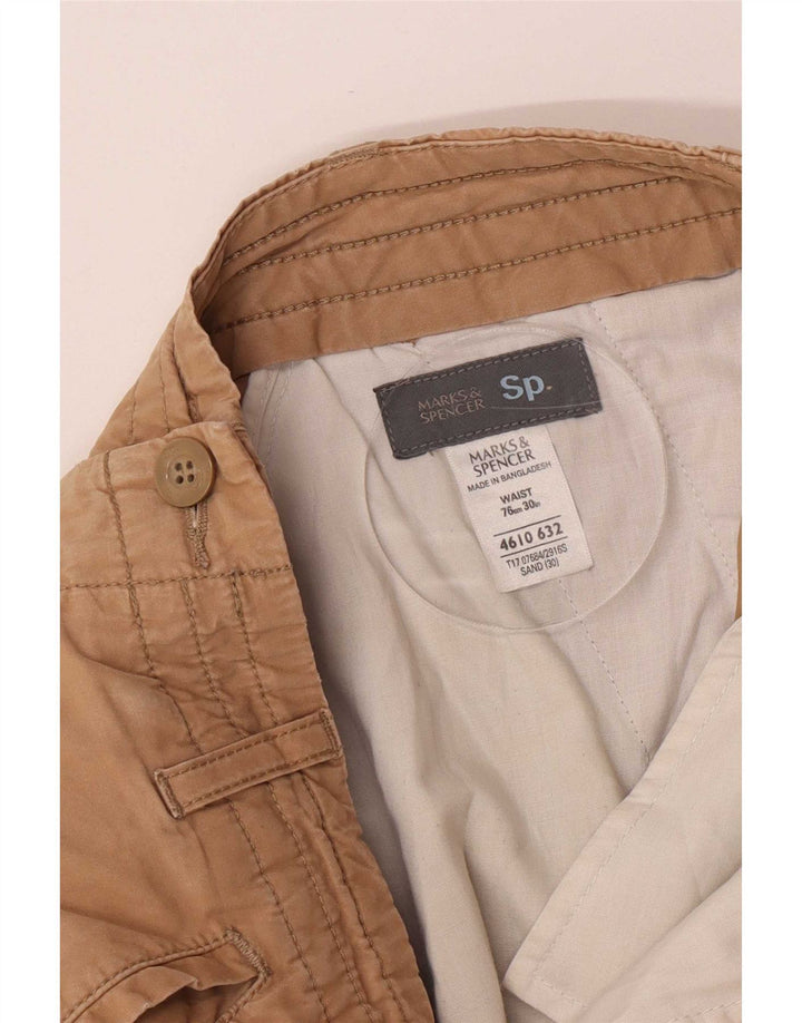Ανδρικό σορτς βερμούδα Marks & Spencer Cargo W30 Βαμβακερό μεσαίο μπεζ