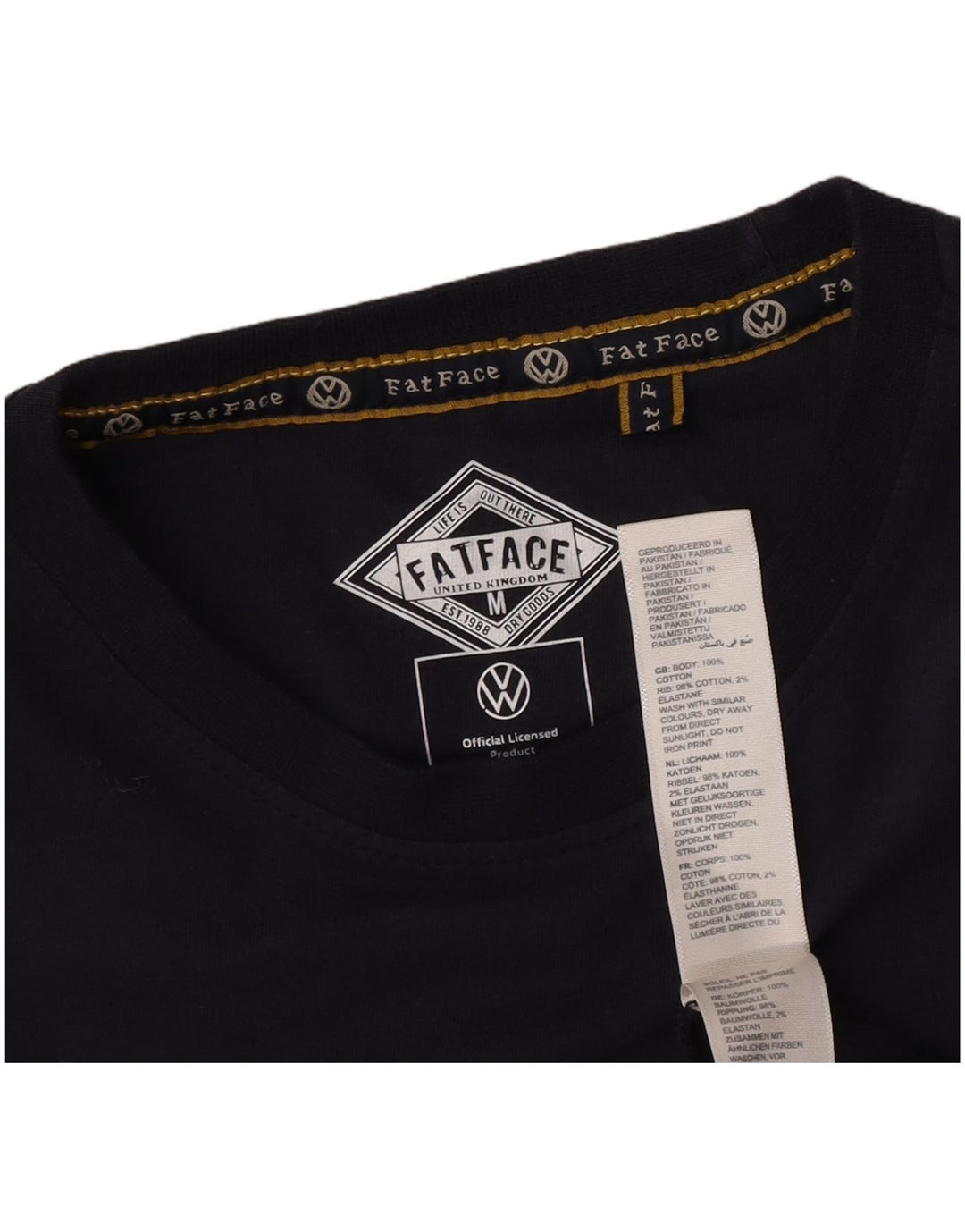 Ανδρικό γραφικό T-Shirt Fat Face Top από μεσαίο μπλε ναυτικό βαμβακερό