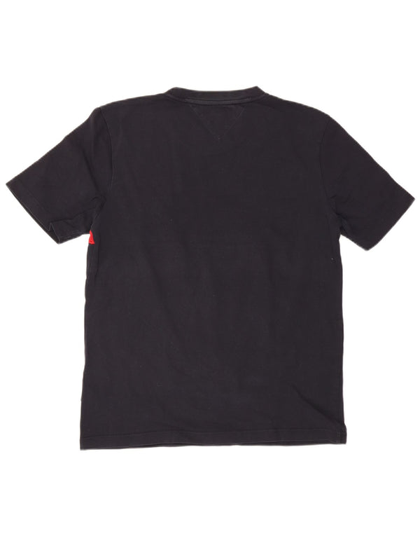 Ανδρικό γραφικό T-Shirt Tommy Hilfiger Top Large Black Colourblock Βαμβακερό
