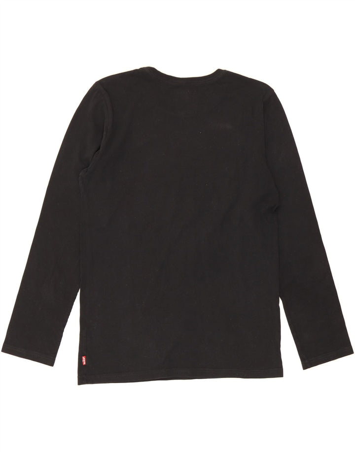 LEVI'S Boys Graphic Top Long Sleeve 15-16 Years Black Cotton Vintage Levi's and Second-Hand Levi's from Messina Hembry 