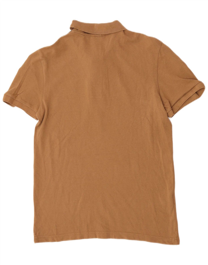 Ανδρικό μπλουζάκι πόλο με κανονική εφαρμογή Lacoste γραφικό, μέγεθος 4, μεσαίο καφέ χρώμα