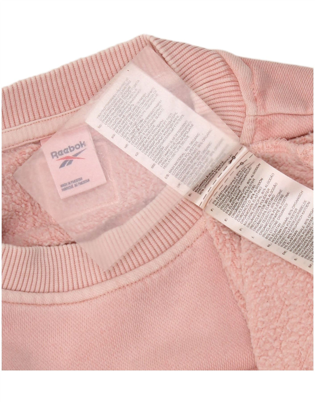 Γυναικεία φούτερ Reebok Crop, Jumper UK 14, Μεσαίο ροζ βαμβακερό