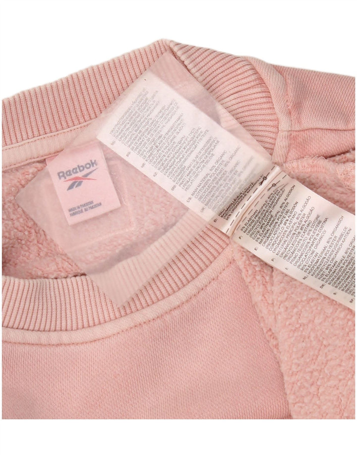 Γυναικεία φούτερ Reebok Crop, Jumper UK 14, Μεσαίο ροζ βαμβακερό
