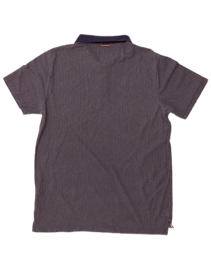 Ανδρικό μπλουζάκι πόλο TOMMY HILFIGER XL, Βαμβακερό με μπλε στίγματα