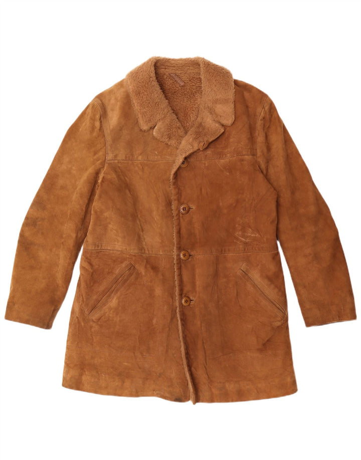 Ανδρικό σακάκι Anfor Sherpa Suede IT 48 Δερμάτινο μεσαίο καφέ