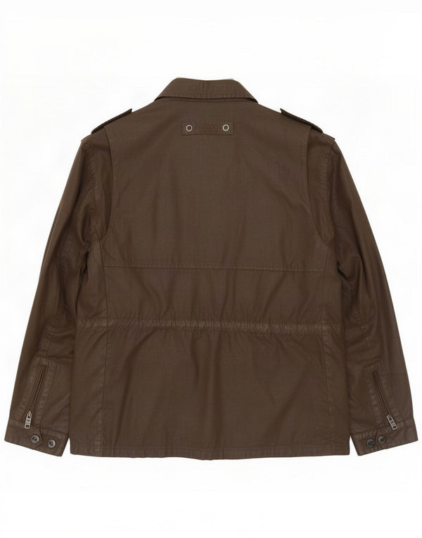Camel Active Mens Waxed Cotton Utility Jacket UK 42 XL Brown