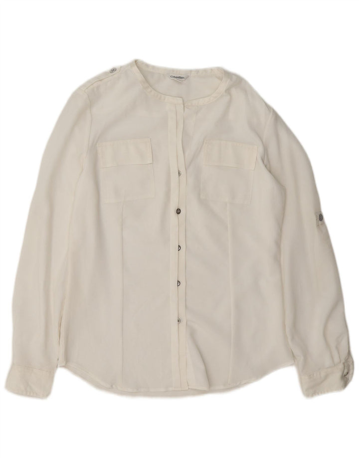 Γυναικείο στρατιωτικό πουκάμισο Calvin Klein UK 10 Small White