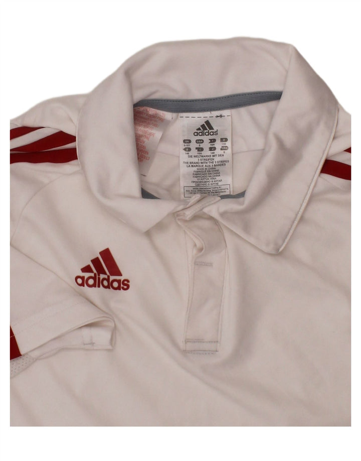 Πουκάμισο ADIDAS για αγόρι Climacool Polo 9-10 ετών Λευκός Πολυεστέρας
