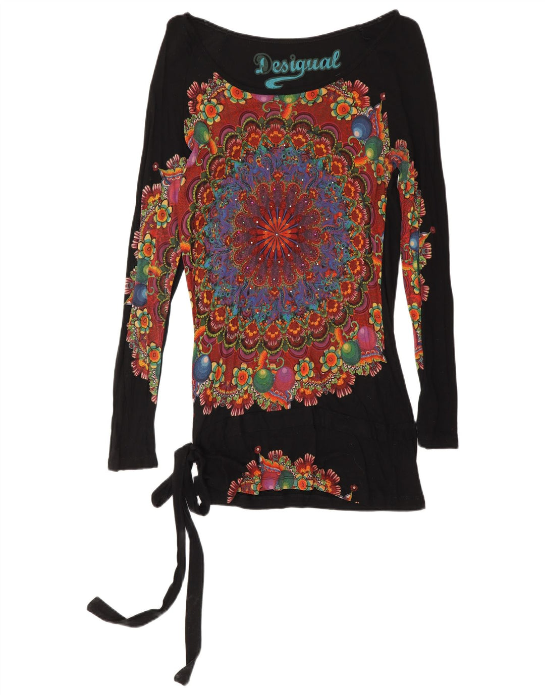 Desigual Γυναικείο μακρυμάνικο τοπ βρετανικό 12 μεσαίο μαύρο