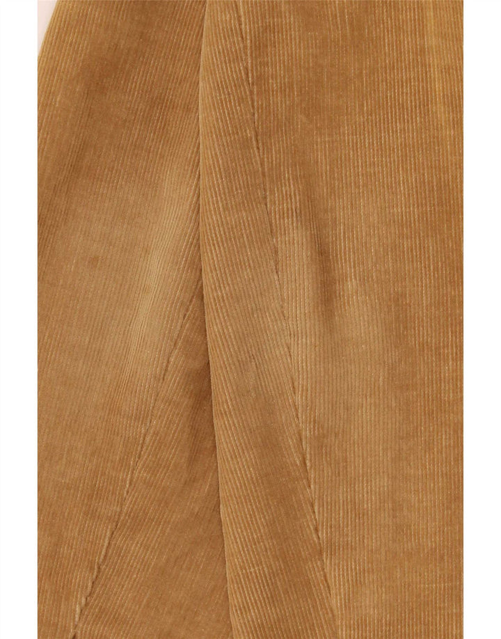 Zara Γυναικείο σακάκι 2 κουμπιών κοτλέ blazer UK 10 μικρό μπεζ βαμβακερό
