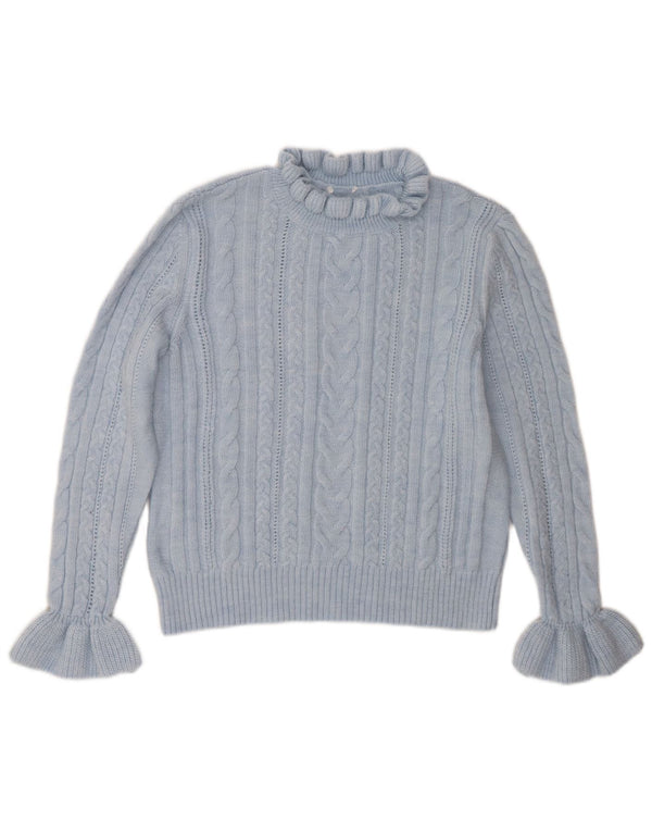Vintage Womens Crew Neck Jumper Sweater UK 16 Large Blue