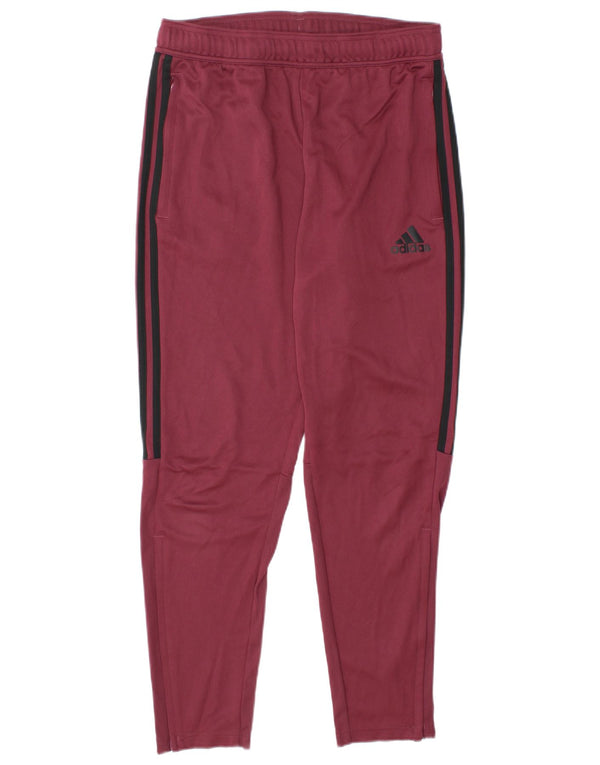 Adidas Mens Tracksuit Trousers Medium Burgundy Polyester