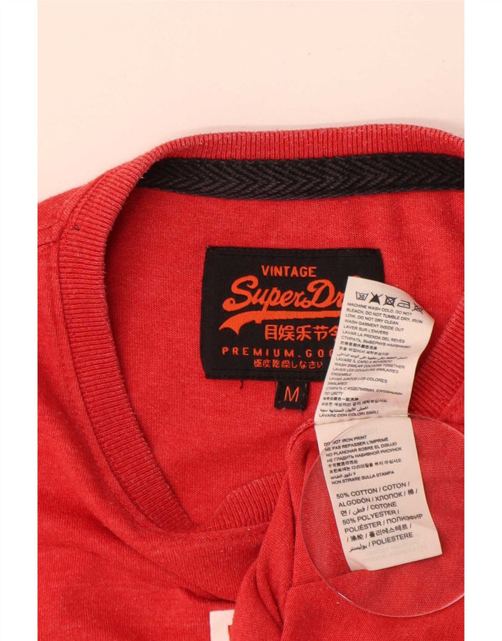 Ανδρικό γραφικό μπλουζάκι Superdry Top Μεσαίο κόκκινο βαμβακερό