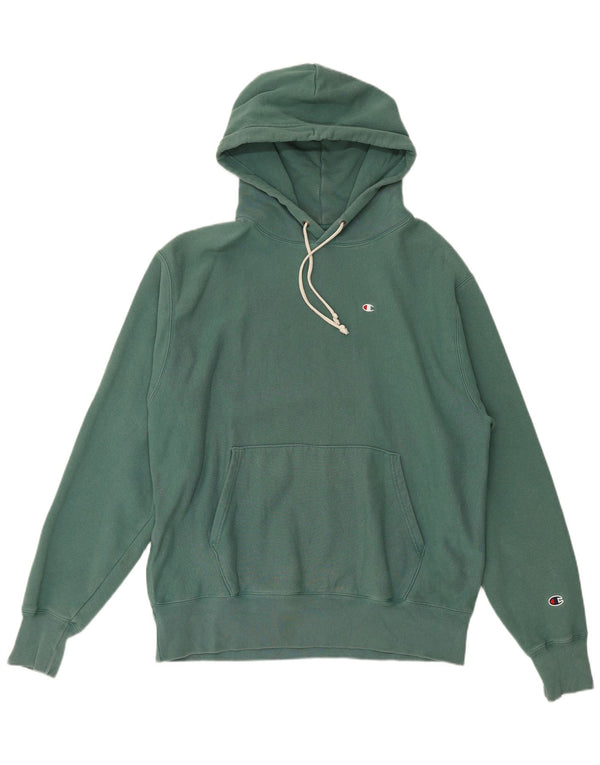 Champion Mens Hoodie Jumper Μεγάλο Πράσινο Βαμβακερό