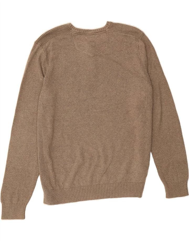 EDDIE BAUER Mens Crew Neck Jumper Sweater XL Brown Cotton Vintage Eddie Bauer and Second-Hand Eddie Bauer from Messina Hembry 