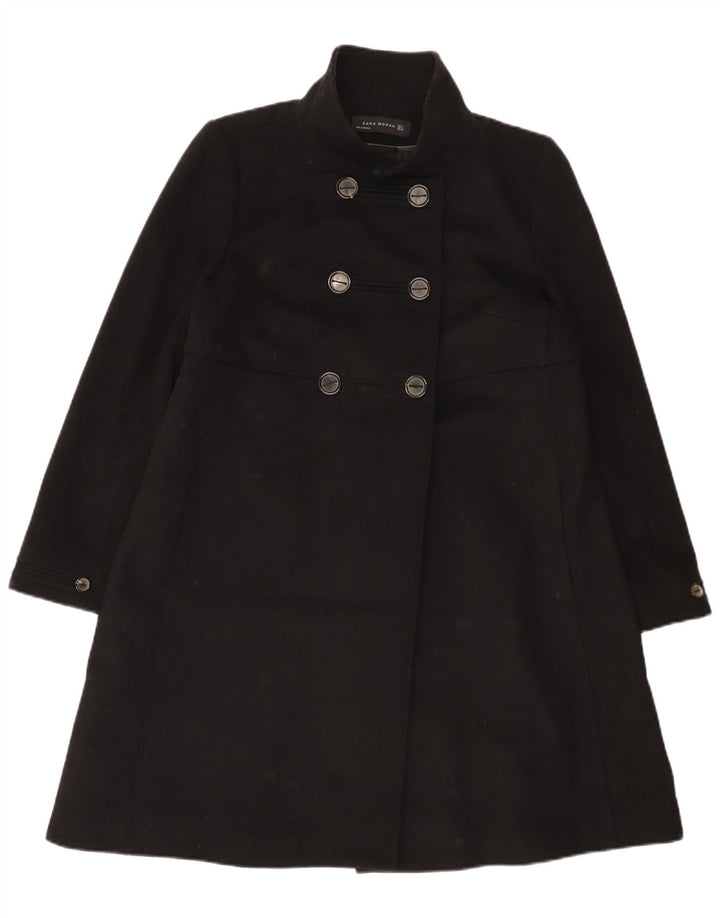 Zara Γυναικείο Παλτό UK 14 Medium Μαύρο