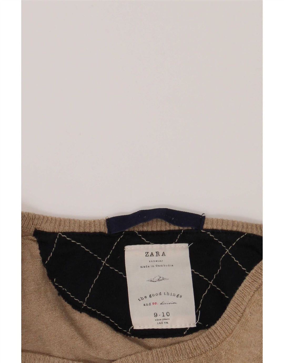 Πουλόβερ Zara Boys με V λαιμόκοψη Μπεζ 9-10 ετών