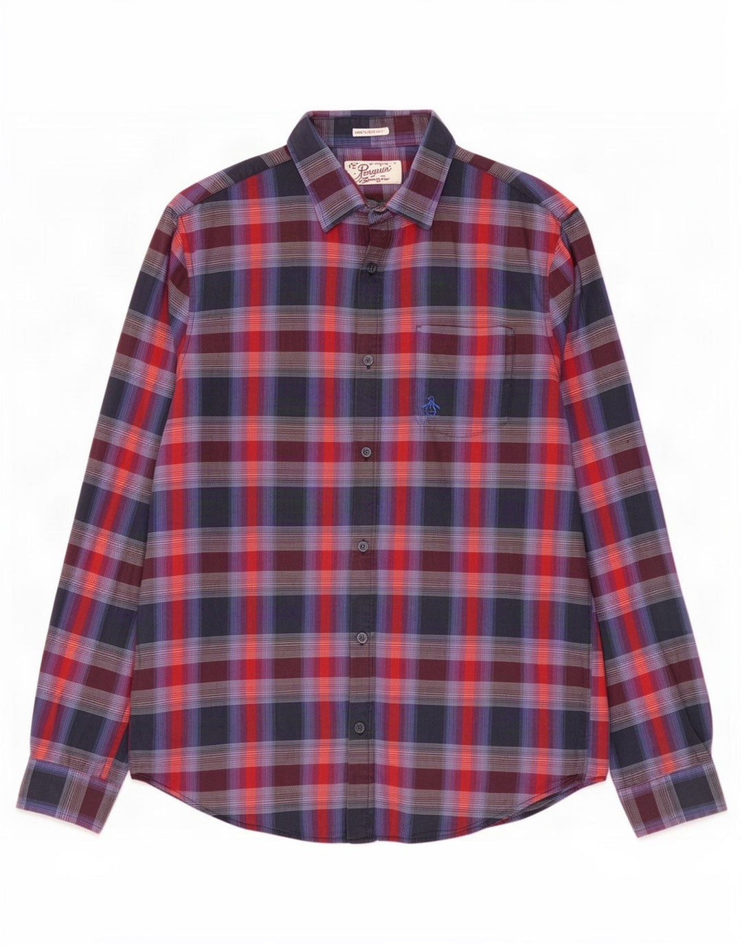 Πουκάμισο Penguin Mens Heritage Slim Fit Μεγάλο πολύχρωμο τσεκ
