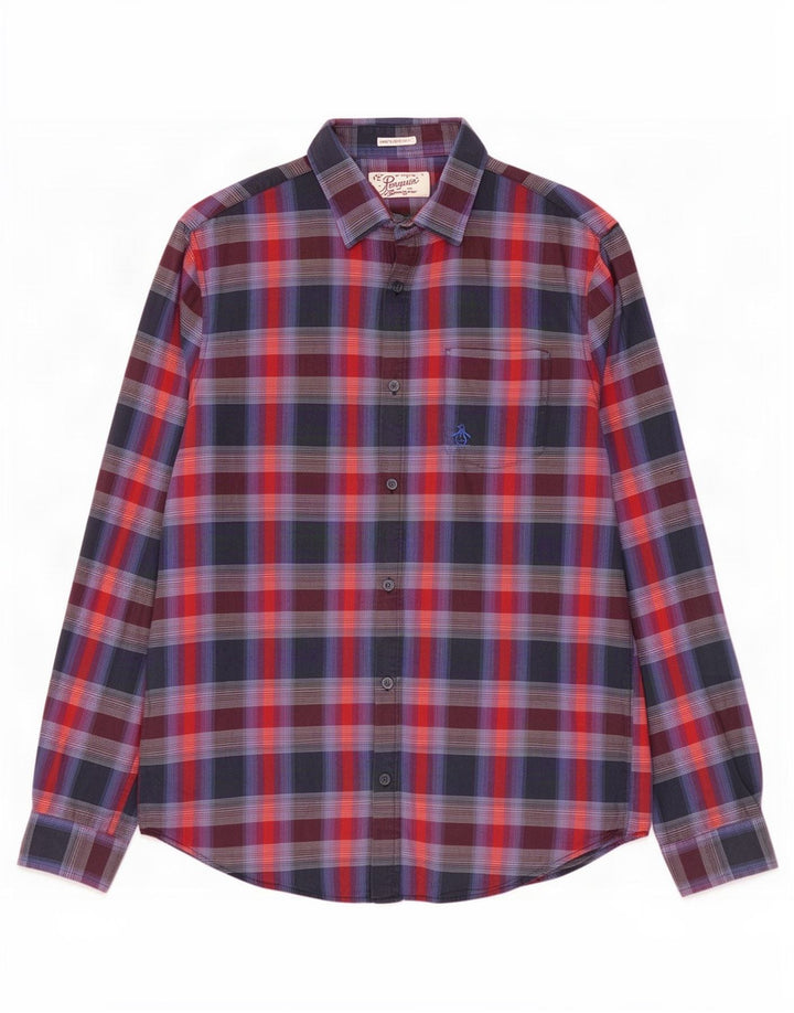 Πουκάμισο Penguin Mens Heritage Slim Fit Μεγάλο πολύχρωμο τσεκ