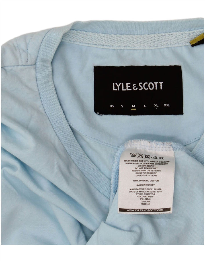 Ανδρικό T-Shirt Lyle & Scott Top από μεσαίο μπλε βαμβακερό