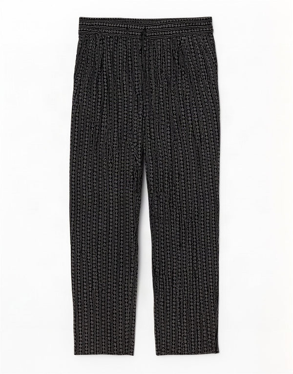 Marks & Spencer Womens Abstract Pattern Cropped Παντελόνι UK 14 Large W34 L2