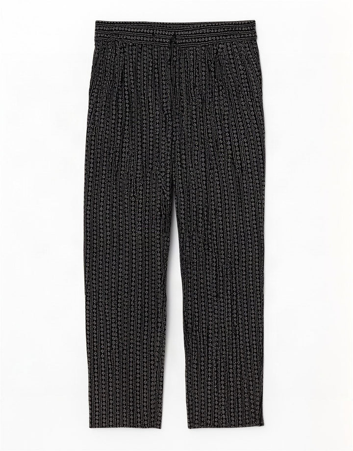 Marks & Spencer Womens Abstract Pattern Cropped Παντελόνι UK 14 Large W34 L2